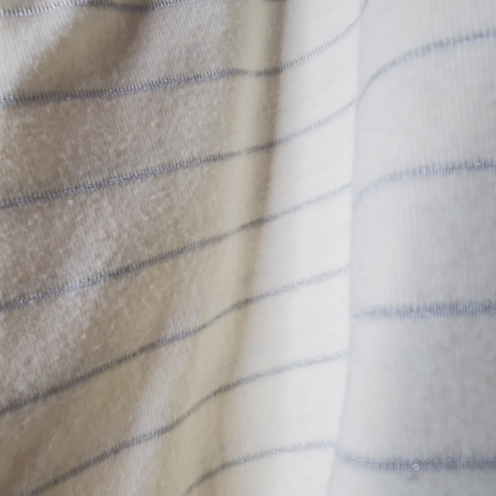 Lauren Ralph Lauren Long Sleeve Striped Knit Top Ivory Metallic Silver W… - Picture 5 of 8